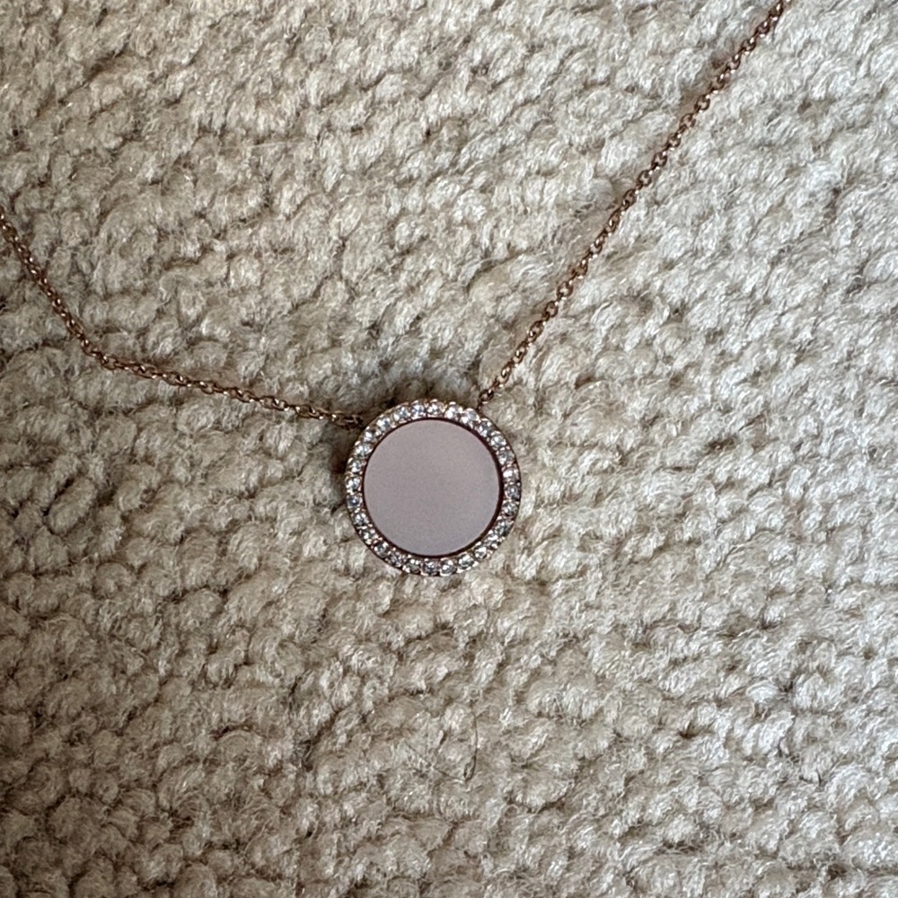 Elegant Michael Kors Rose Gold Pendant Necklace